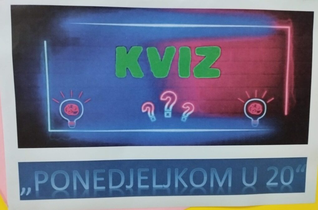 Ponedjeljak navečer – vrijeme za kviz